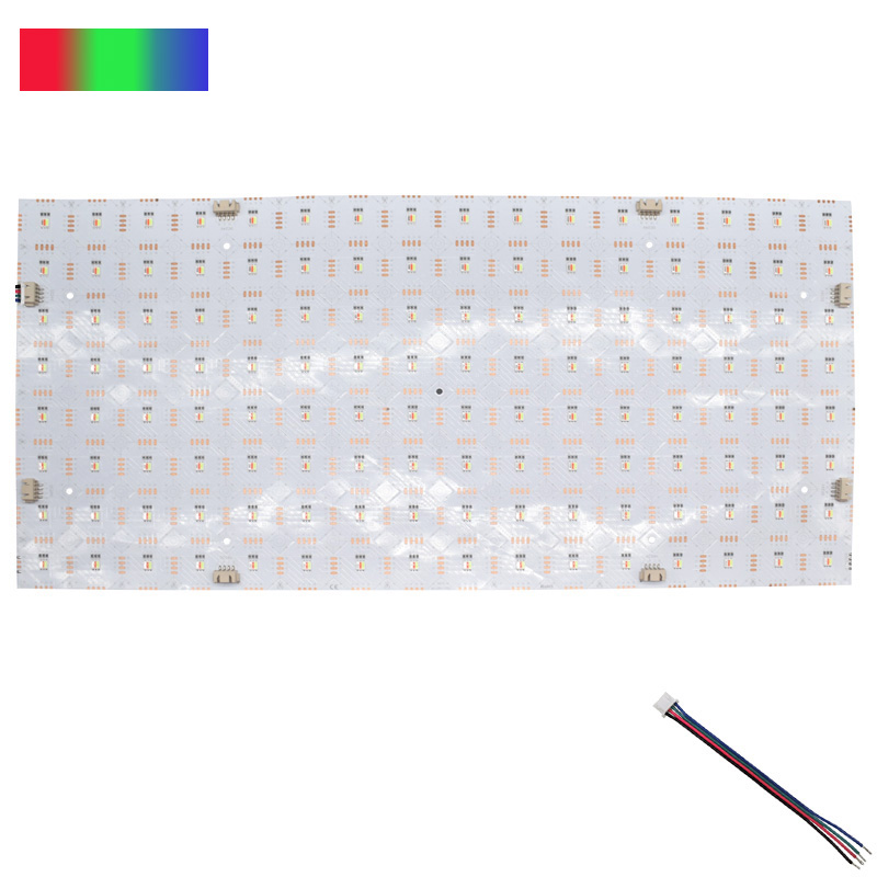 24V 5054 Flexible RGB LED Sheet Panel Lights Single LED Cut 16x8